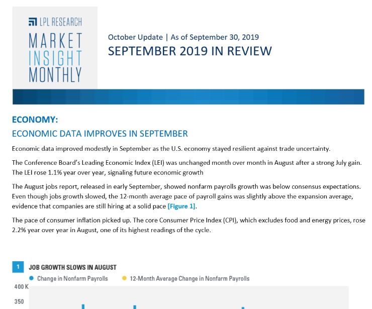 Market Insight Monthly | September 2019