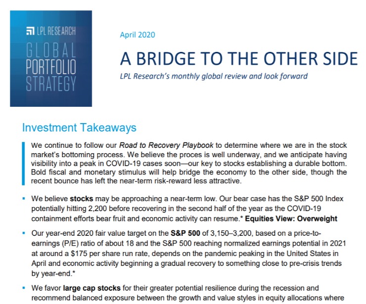 Global Portfolio Strategy | A Bridge to the Other Side | April 9, 2020