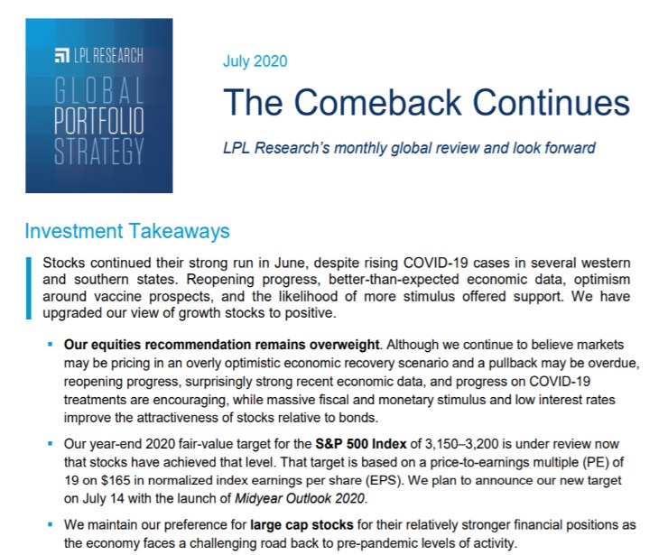 Global Portfolio Strategy | July 10, 2020